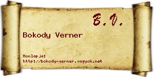 Bokody Verner névjegykártya